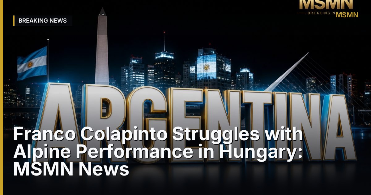 Franco Colapinto's performance in Formula 1 — Hungary — Open Graph