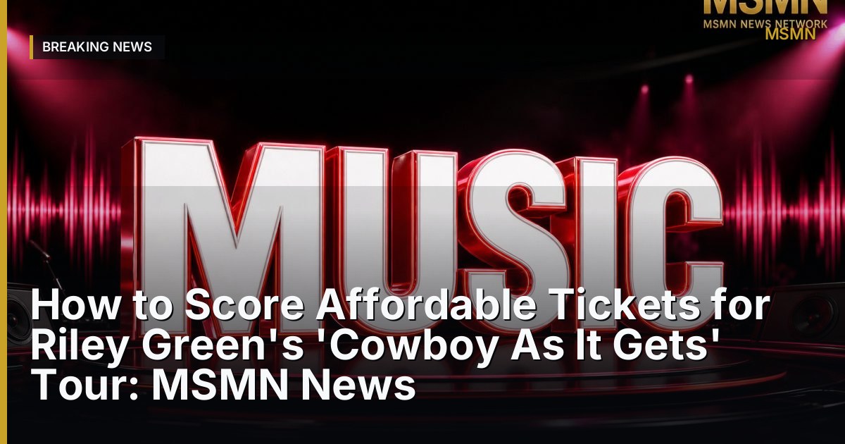 Riley Green's 'Cowboy As It Gets' Tour — Various venues across the United States — Open Graph