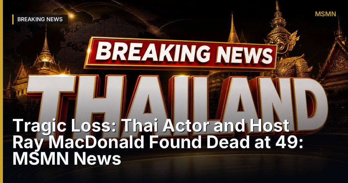 Death of a Thai actor — Thailand — Open Graph