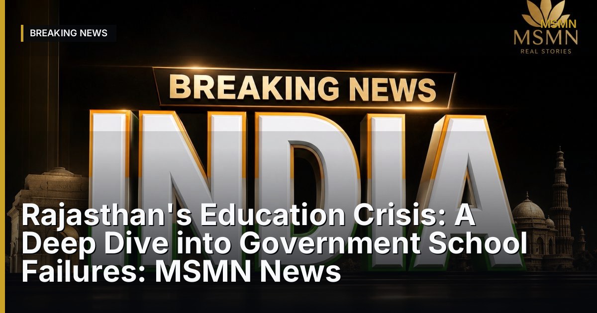 Education Crisis — Rajasthan — Open Graph