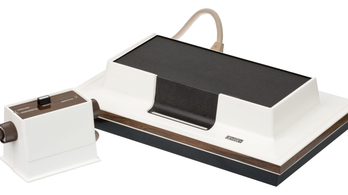 The Magnavox Odyssey, the very first video game console.  Released in 1972, the Odyssey was a simple and crude device that generated shapes on the television that could be controll