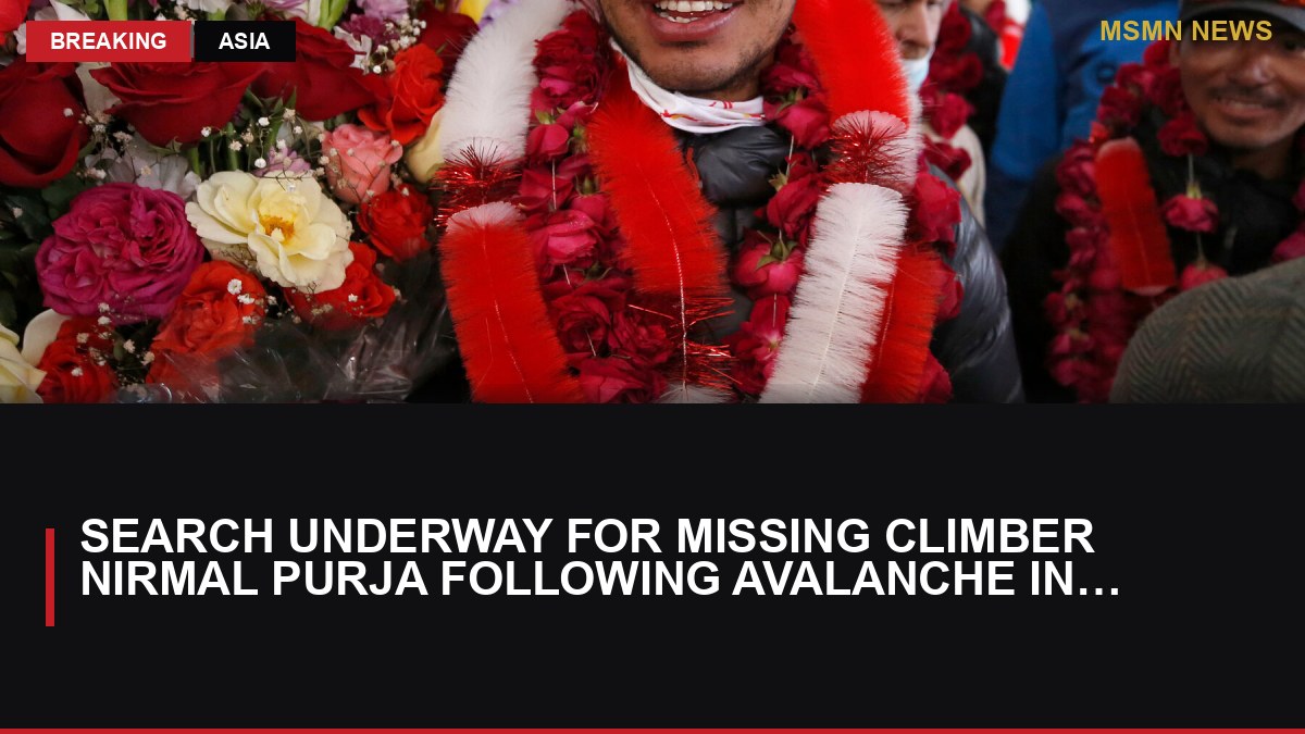 Search Underway for Missing Climber Nirmal Purja Following Avalanche in Pakistan: MSMN News — image from NYT World