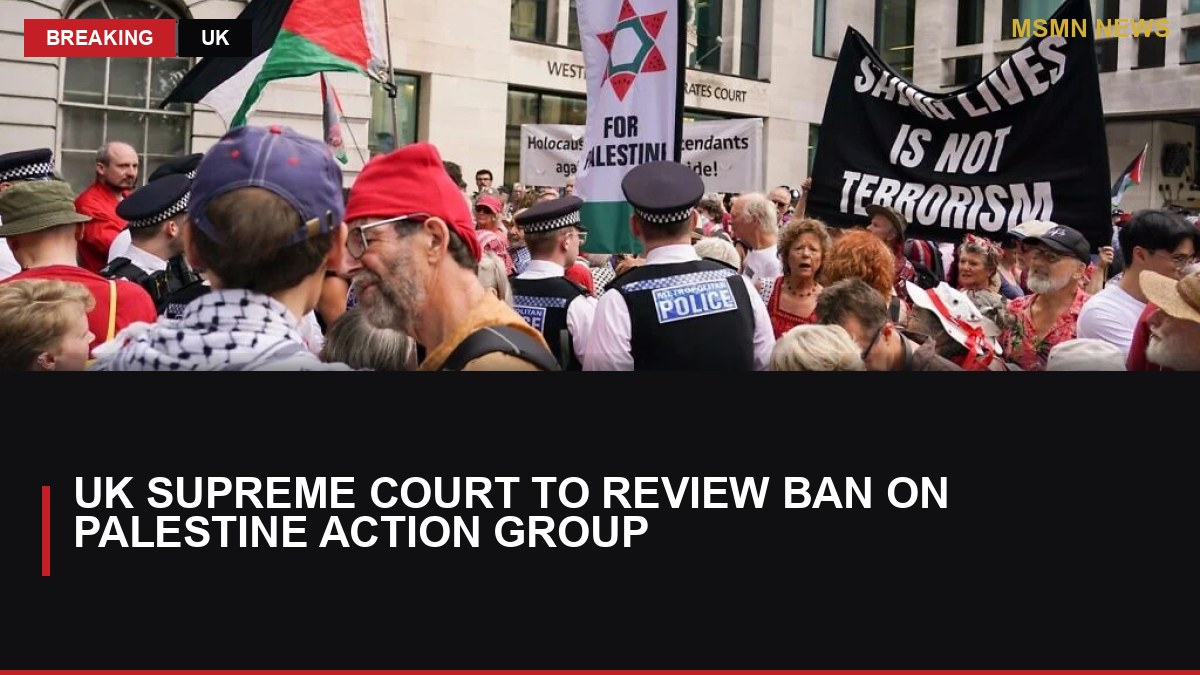 UK Supreme Court to Review Ban on Palestine Action Group: MSMN News — image from Times of Israel