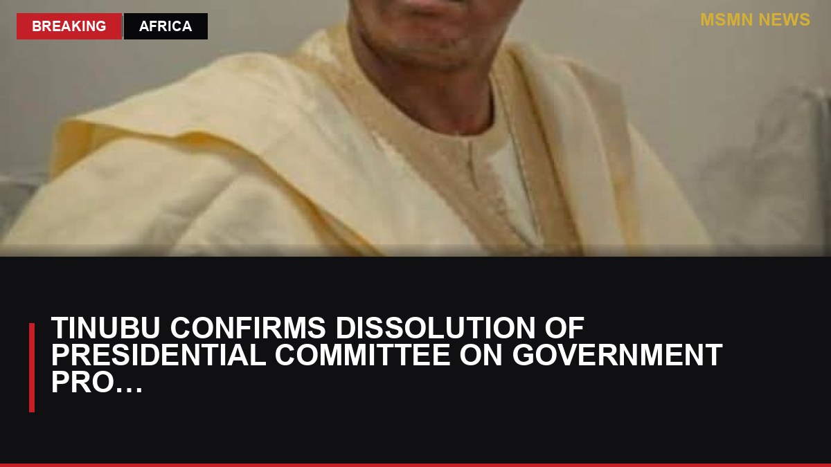 Tinubu Confirms Dissolution of Presidential Committee on Government Property: MSMN News — image from ThisDay Nigeria