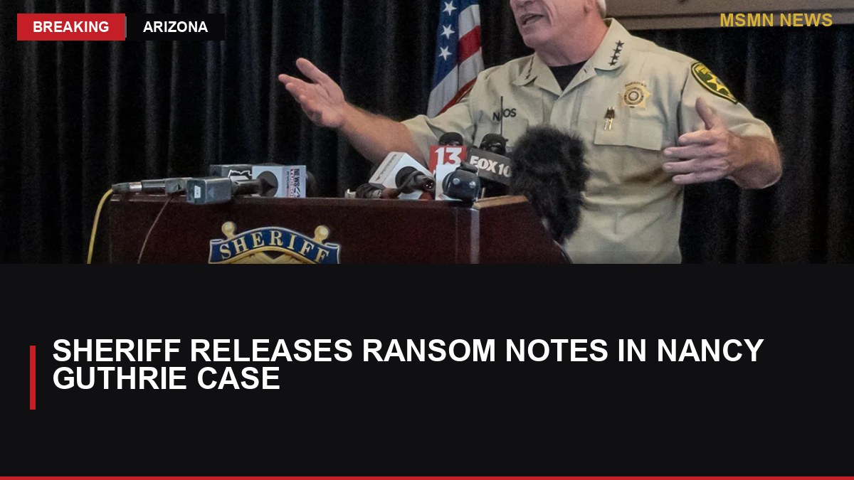Sheriff Releases Ransom Notes in Nancy Guthrie Case: MSMN News — image from Hollywood Reporter