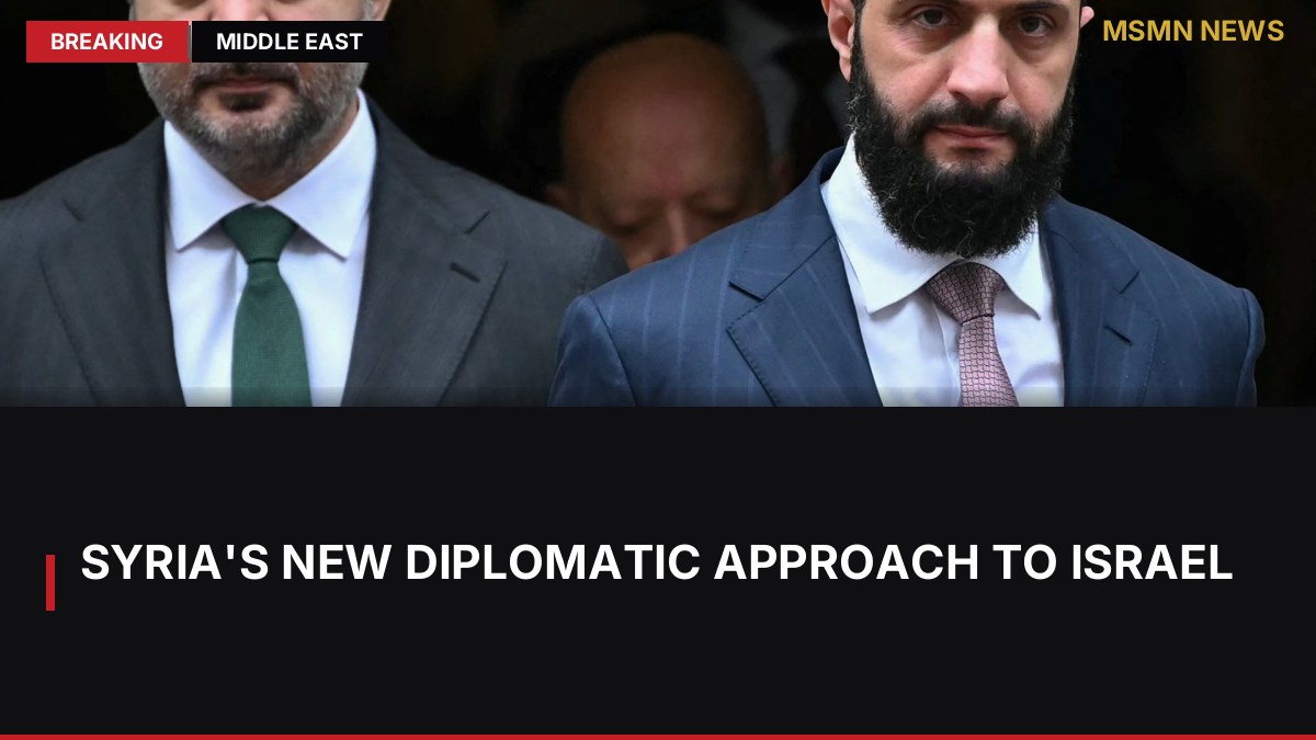 Syria's New Diplomatic Approach to Israel: MSMN News — image from Al Jazeera English
