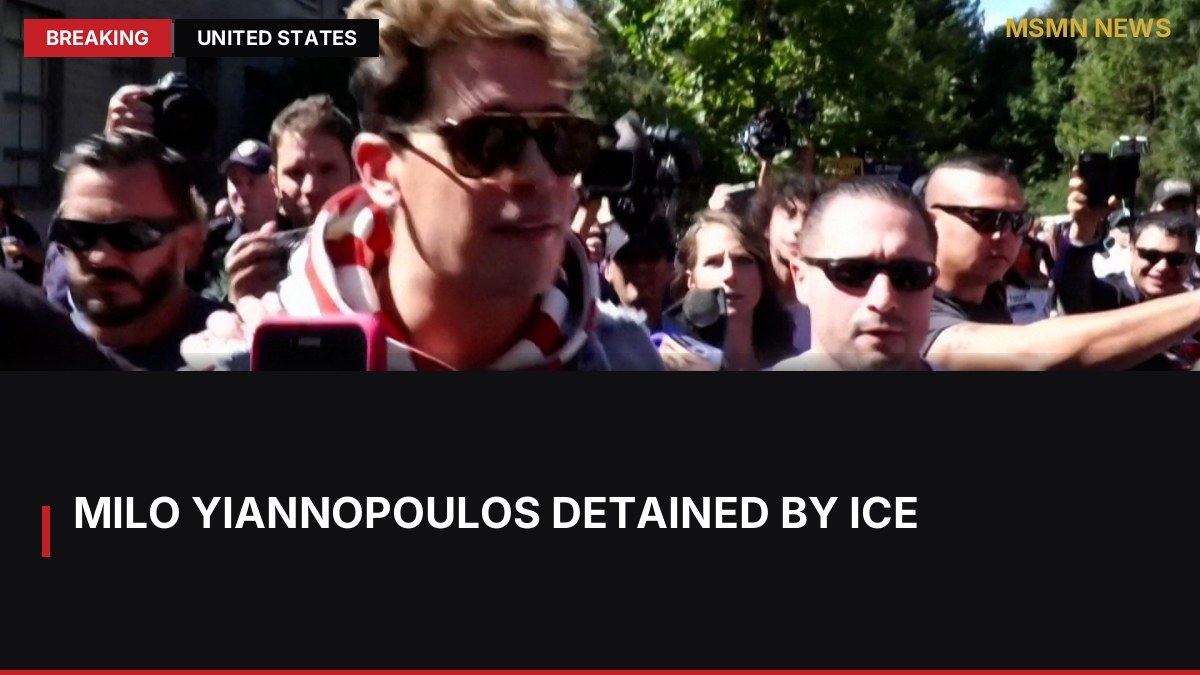 Milo Yiannopoulos Detained by ICE: MSMN News — image from Al Jazeera English