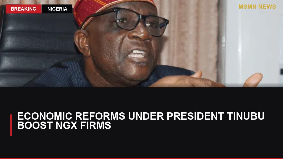 Economic Reforms Under President Tinubu Boost NGX Firms: MSMN News — image from Vanguard Nigeria