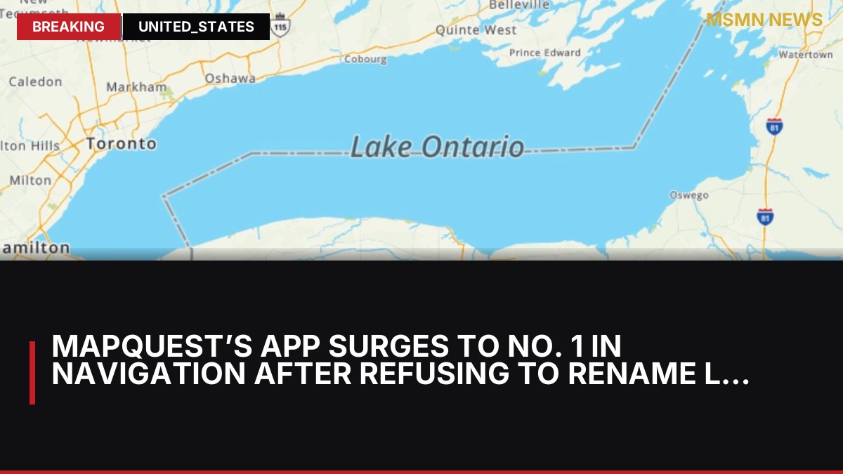 MapQuest’s app surges to No. 1 in Navigation after refusing to rename Lake Ontario: MSMN News — image from TechCrunch