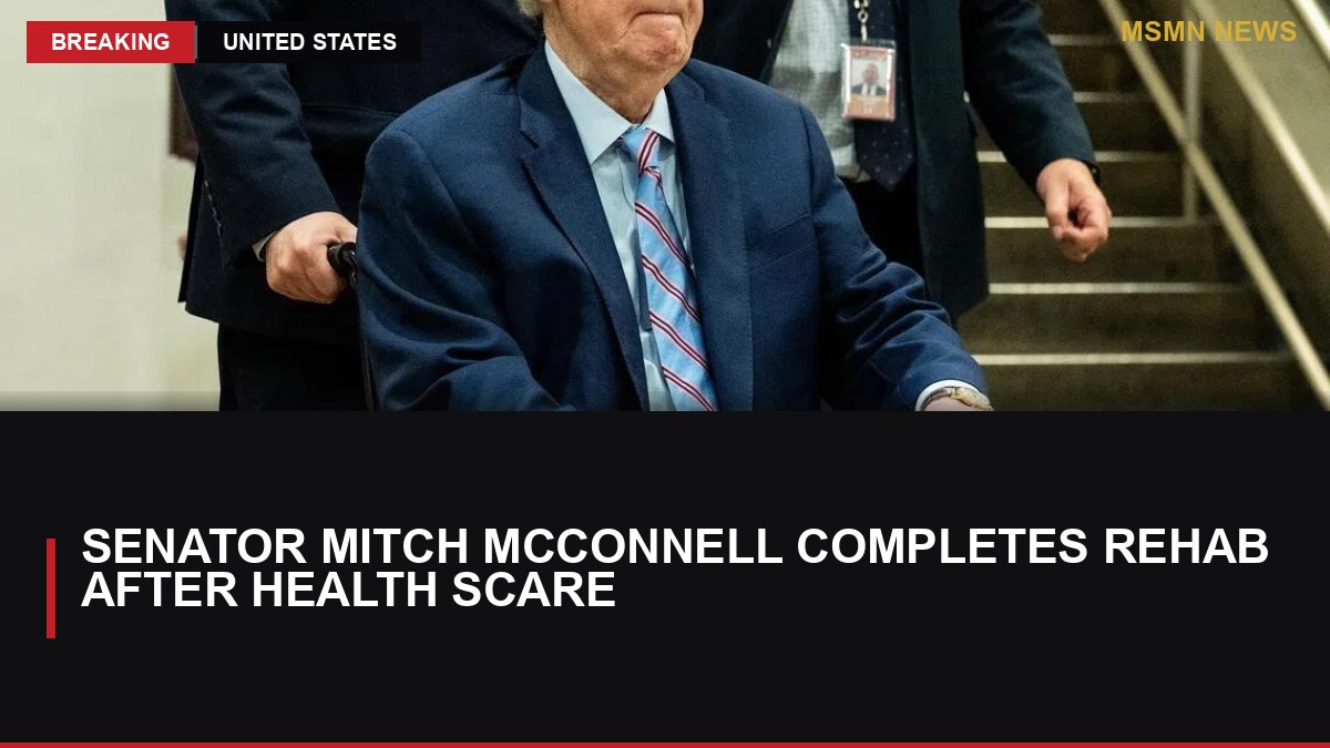 Senator Mitch McConnell Completes Rehab After Health Scare: MSMN News — image from Straits Times World