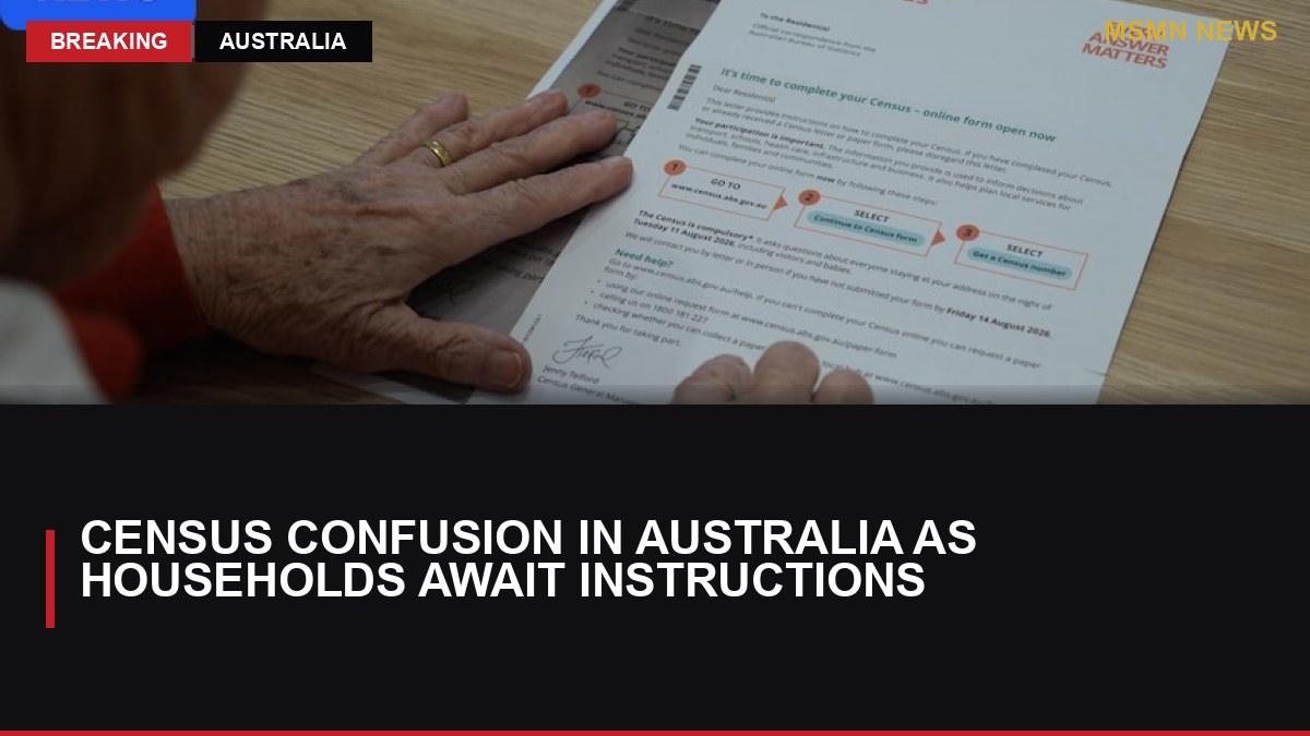 Census Confusion in Australia as Households Await Instructions: MSMN News — image from ABC Australia