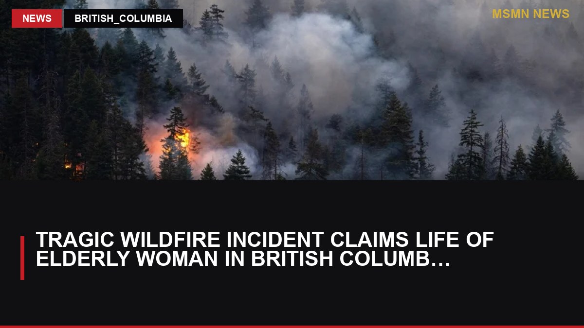 Tragic Wildfire Incident Claims Life of Elderly Woman in British Columbia: MSMN News — image from RTE News