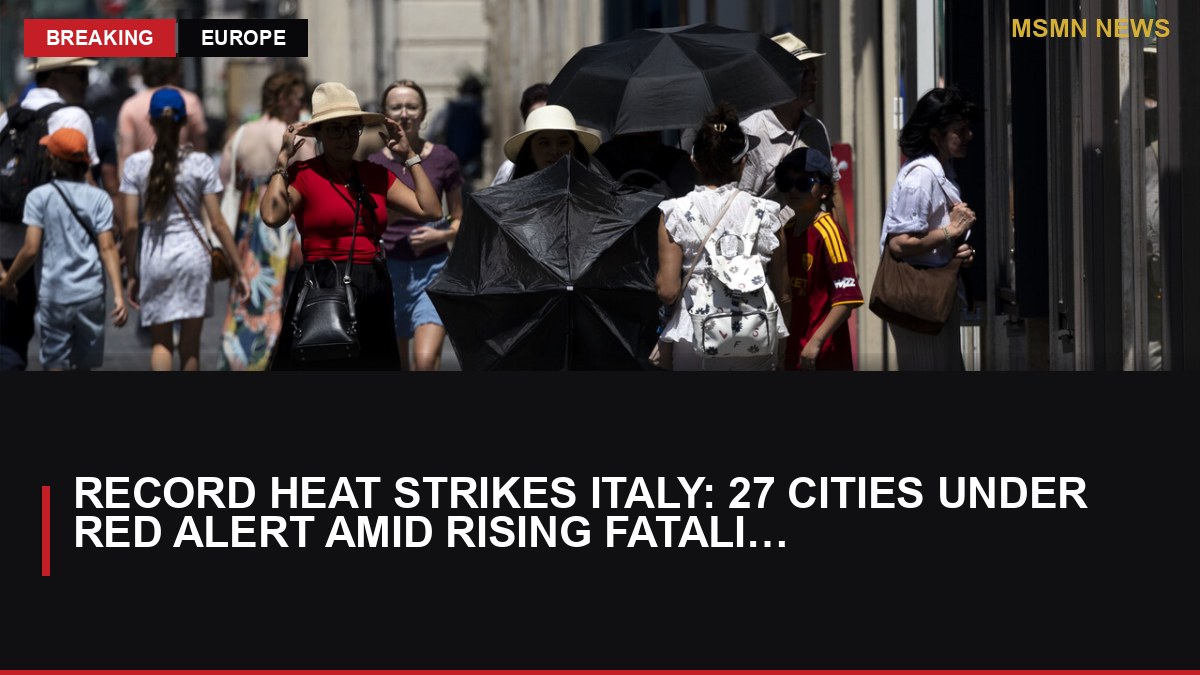Record Heat Strikes Italy: 27 Cities Under Red Alert Amid Rising Fatalities: MSMN News — image from ANSA Italy