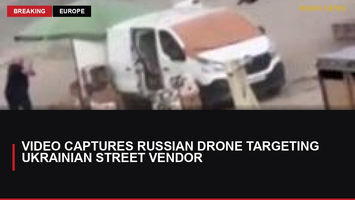 Video Captures Russian Drone Targeting Ukrainian Street Vendor: MSMN News — image from BBC World