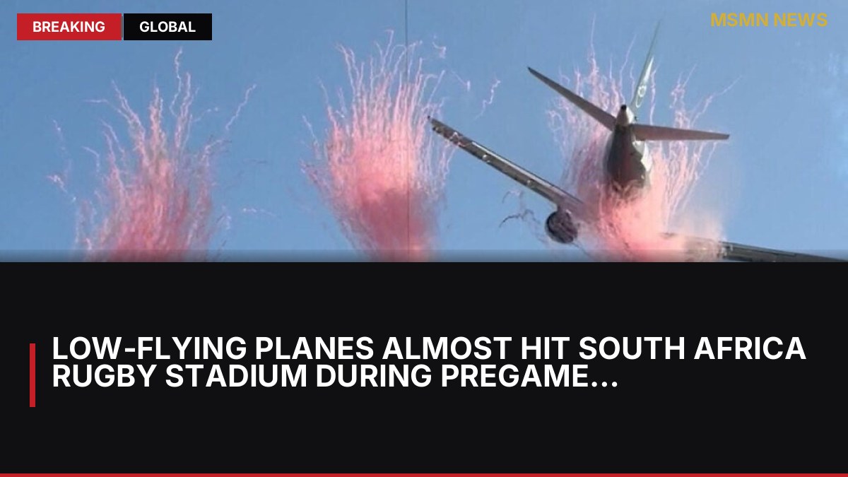 Low-flying planes almost hit South Africa rugby stadium during pregame flyover: MSMN News — image from Times of Israel
