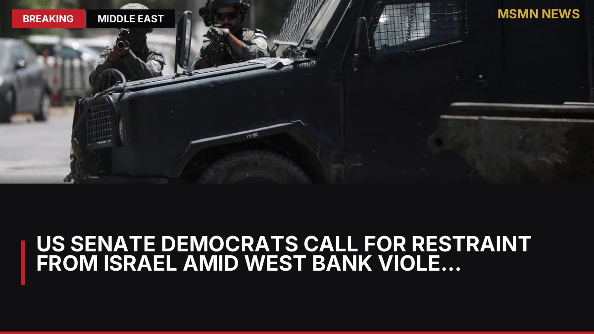US Senate Democrats Call for Restraint from Israel Amid West Bank Violence: MSMN News — image from Straits Times World