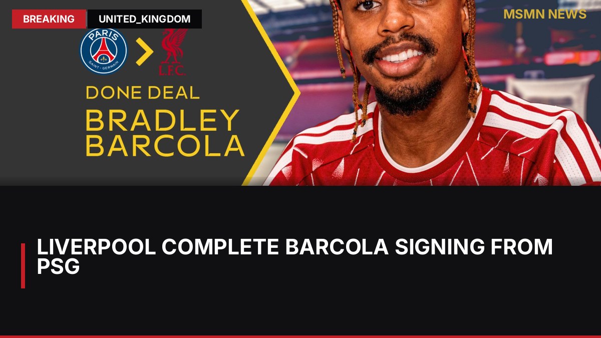 Liverpool complete Barcola signing from PSG: MSMN News — image from Sky Sports
