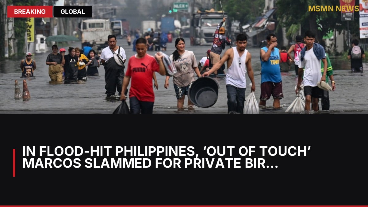 In flood-hit Philippines, ‘out of touch’ Marcos slammed for private birthday serenade: MSMN News — image from SCMP China