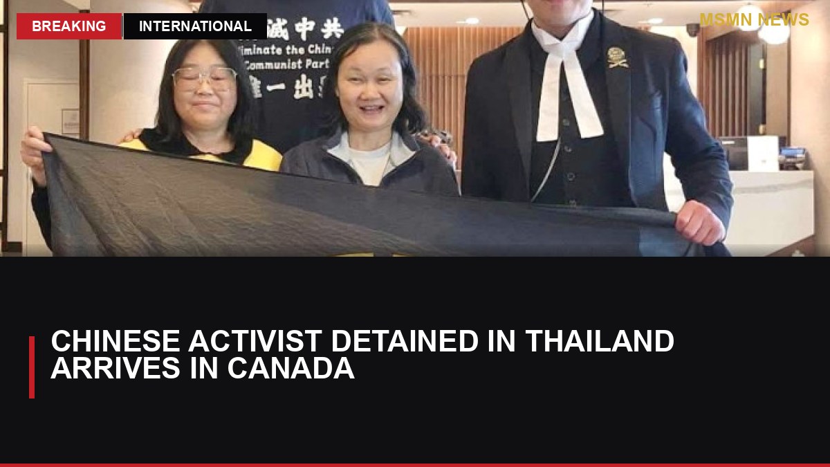 Chinese Activist Detained in Thailand Arrives in Canada: MSMN News — image from Bangkok Post