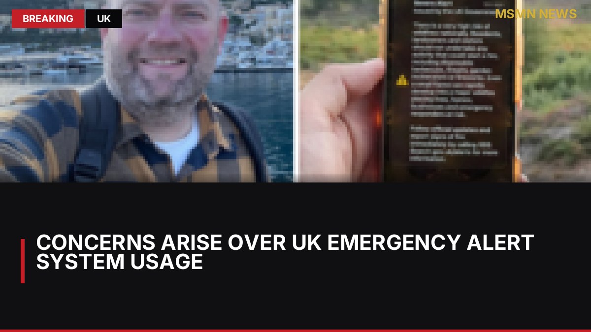 Concerns Arise Over UK Emergency Alert System Usage: MSMN News — image from BBC UK