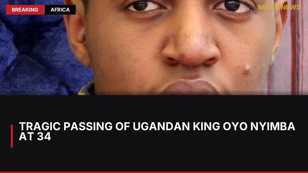 Tragic Passing of Ugandan King Oyo Nyimba at 34: MSMN News — image from Straits Times World