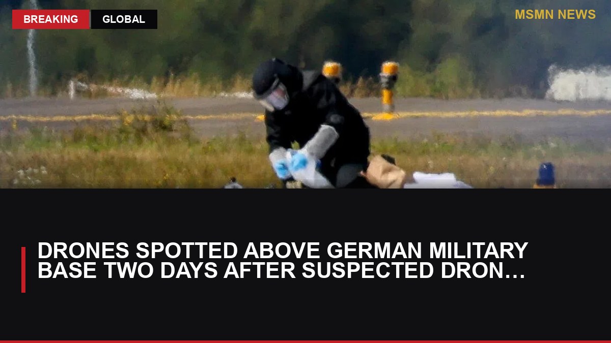 Drones spotted above German military base two days after suspected drone attack: MSMN News — image from Straits Times World