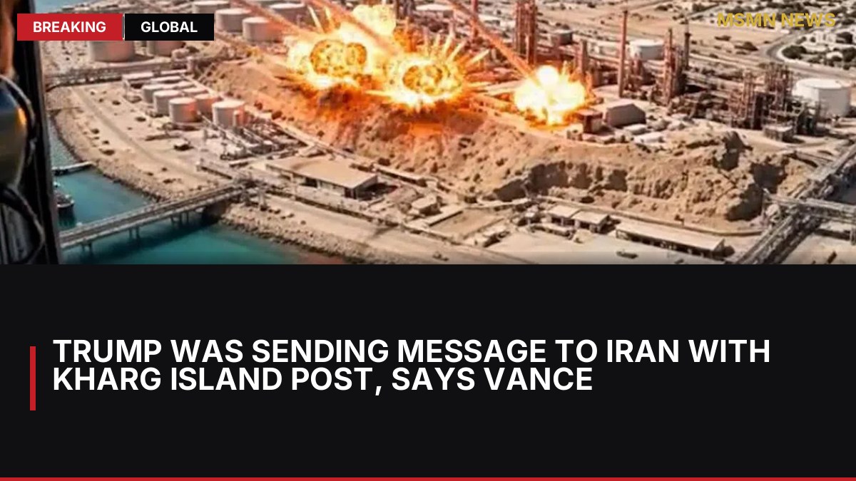 Trump was sending message to Iran with Kharg Island post, says Vance: MSMN News — image from Straits Times World