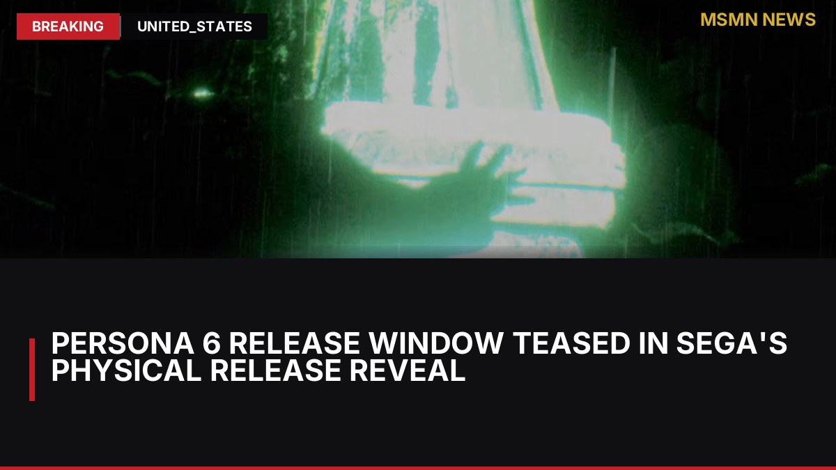 Persona 6 Release Window Teased in Sega's Physical Release Reveal: MSMN News — image from Polygon