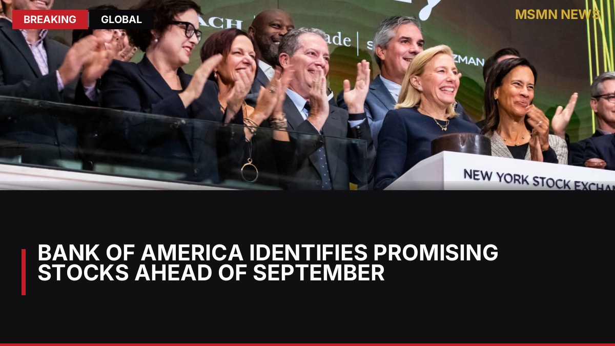 Bank of America Identifies Promising Stocks Ahead of September: MSMN News — image from CNBC Top News
