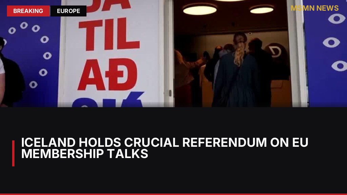 Iceland Holds Crucial Referendum on EU Membership Talks: MSMN News — image from France24 English