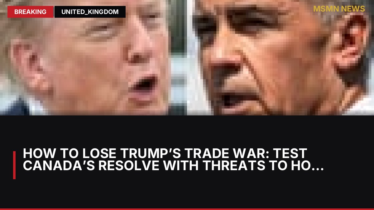 How to lose Trump’s trade war: test Canada’s resolve with threats to hockey sticks: MSMN News — image from Guardian UK