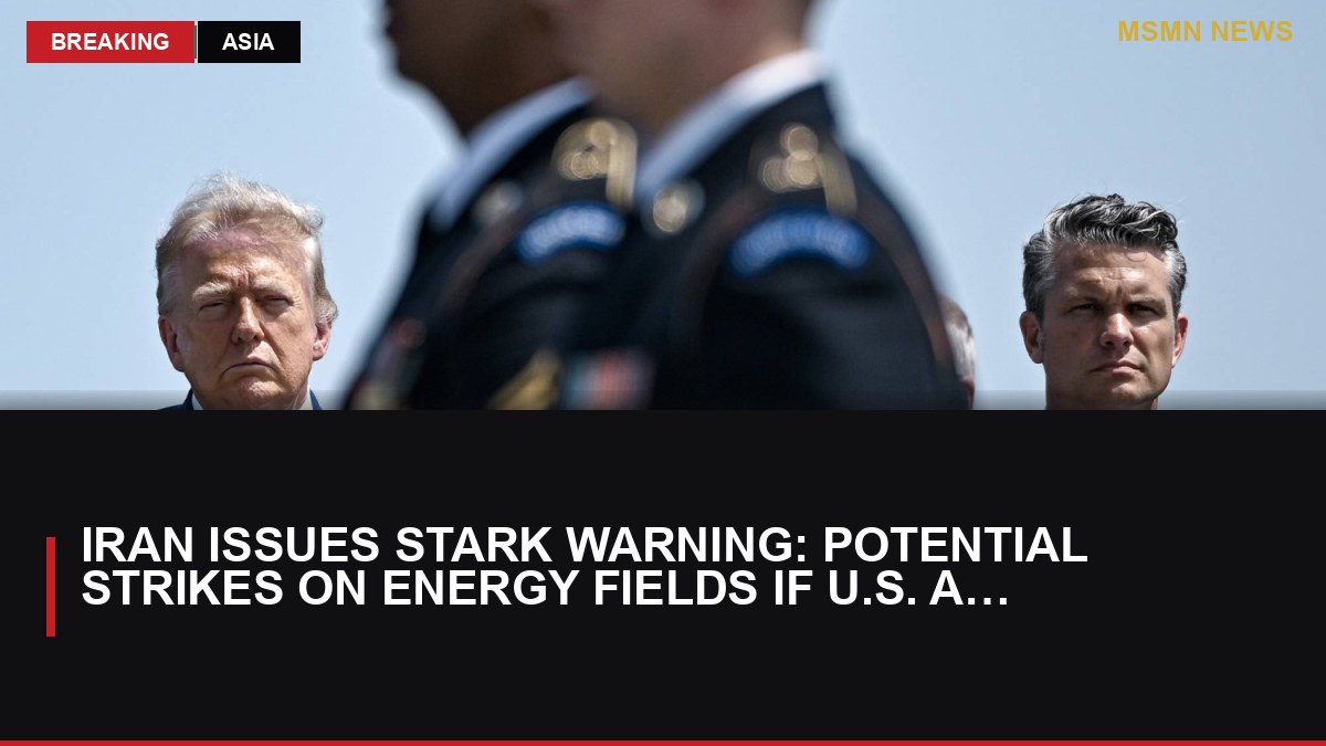 Iran Issues Stark Warning: Potential Strikes on Energy Fields if U.S. Attacks: MSMN News — image from Japan Times