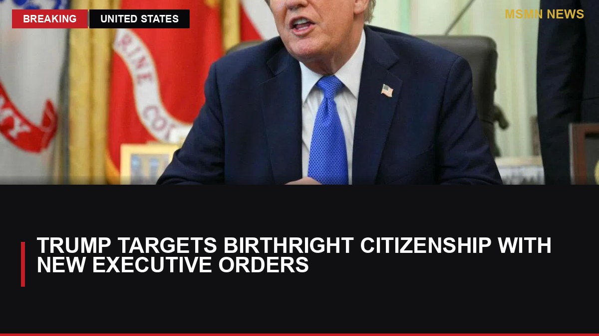 Trump Targets Birthright Citizenship with New Executive Orders: MSMN News — image from Straits Times World