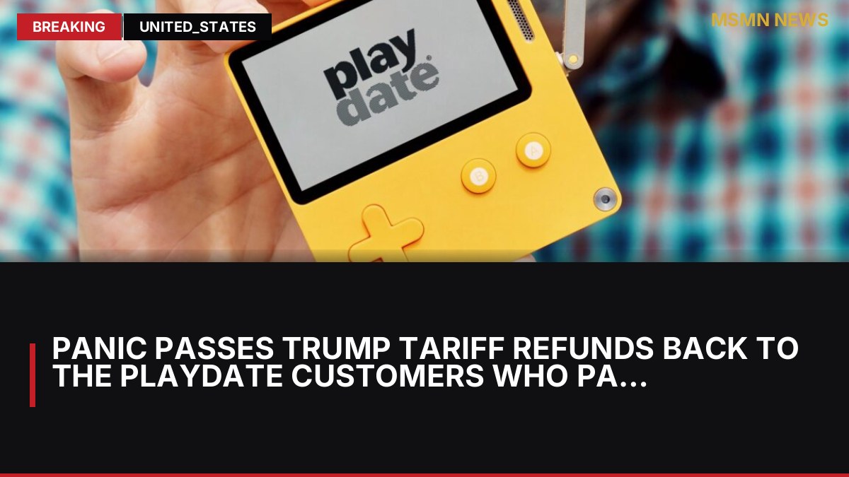 Panic passes Trump tariff refunds back to the Playdate customers who paid them: MSMN News — image from Ars Technica