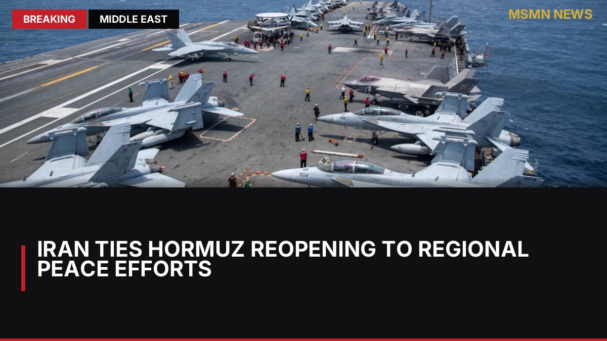 Iran Ties Hormuz Reopening to Regional Peace Efforts: MSMN News — image from CNBC Top News