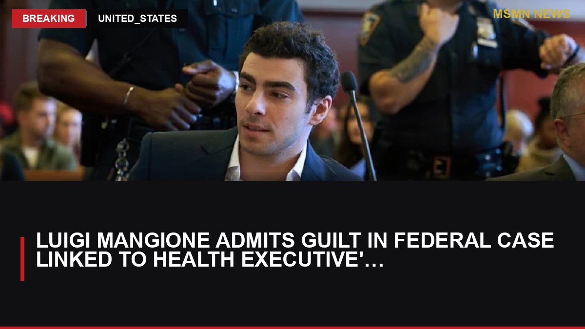 Luigi Mangione Admits Guilt in Federal Case Linked to Health Executive's Murder: MSMN News — image from RTE News