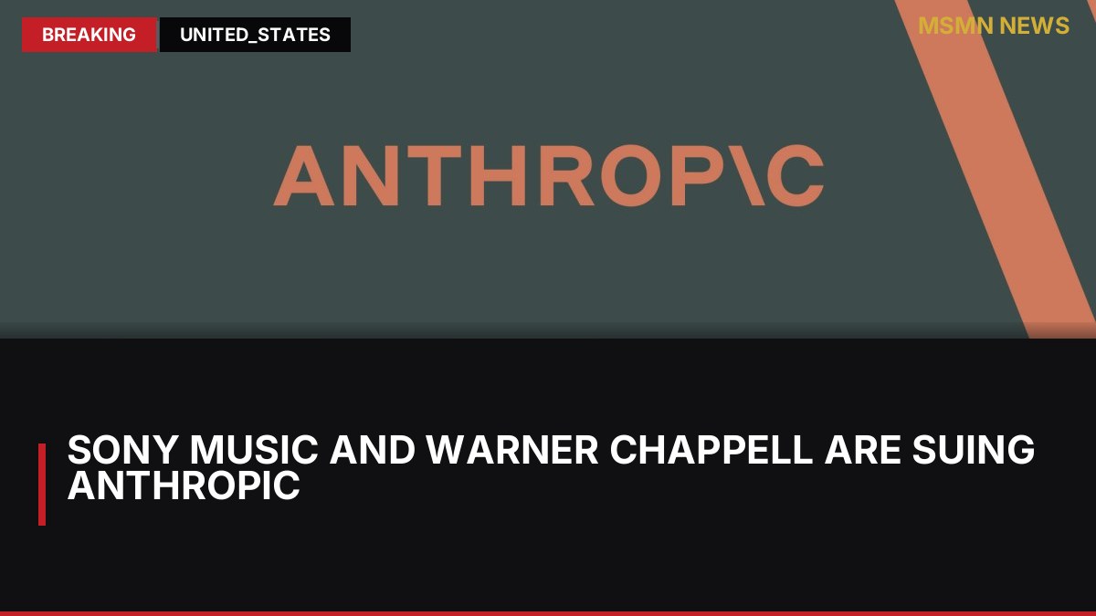 Sony Music and Warner Chappell are suing Anthropic: MSMN News — image from The Verge
