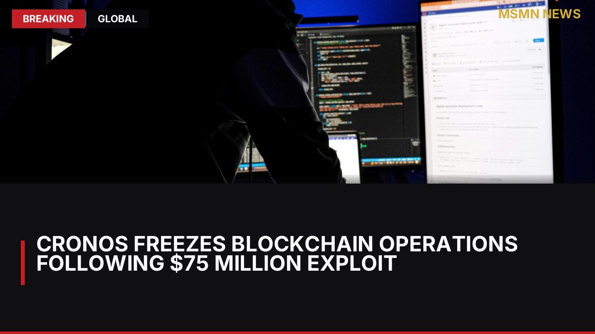 Cronos Freezes Blockchain Operations Following $75 Million Exploit: MSMN News — image from CoinDesk
