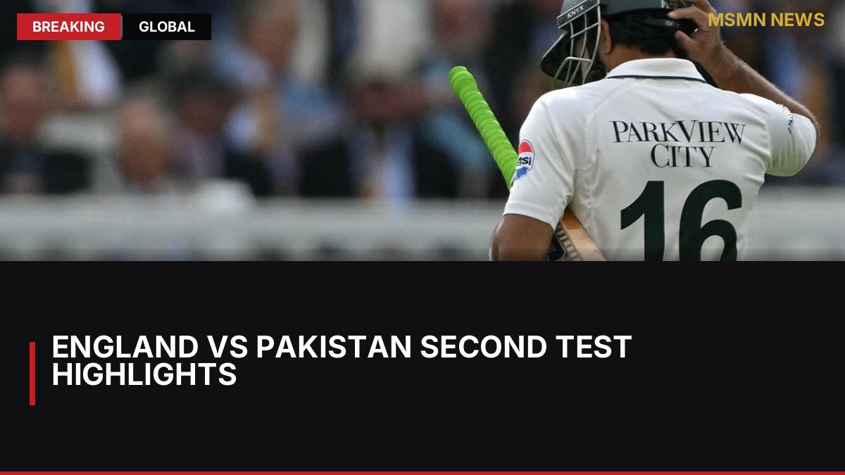 England vs Pakistan Second Test Highlights: MSMN News — image from Al Jazeera English