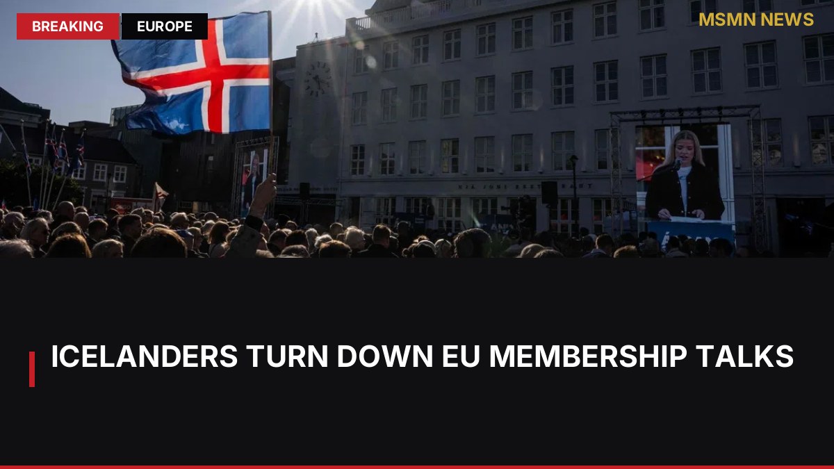 Icelanders Turn Down EU Membership Talks: MSMN News — image from Straits Times World