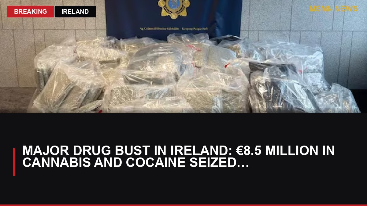 Major Drug Bust in Ireland: €8.5 Million in Cannabis and Cocaine Seized, Two Arrested: MSMN News — image from Irish Times