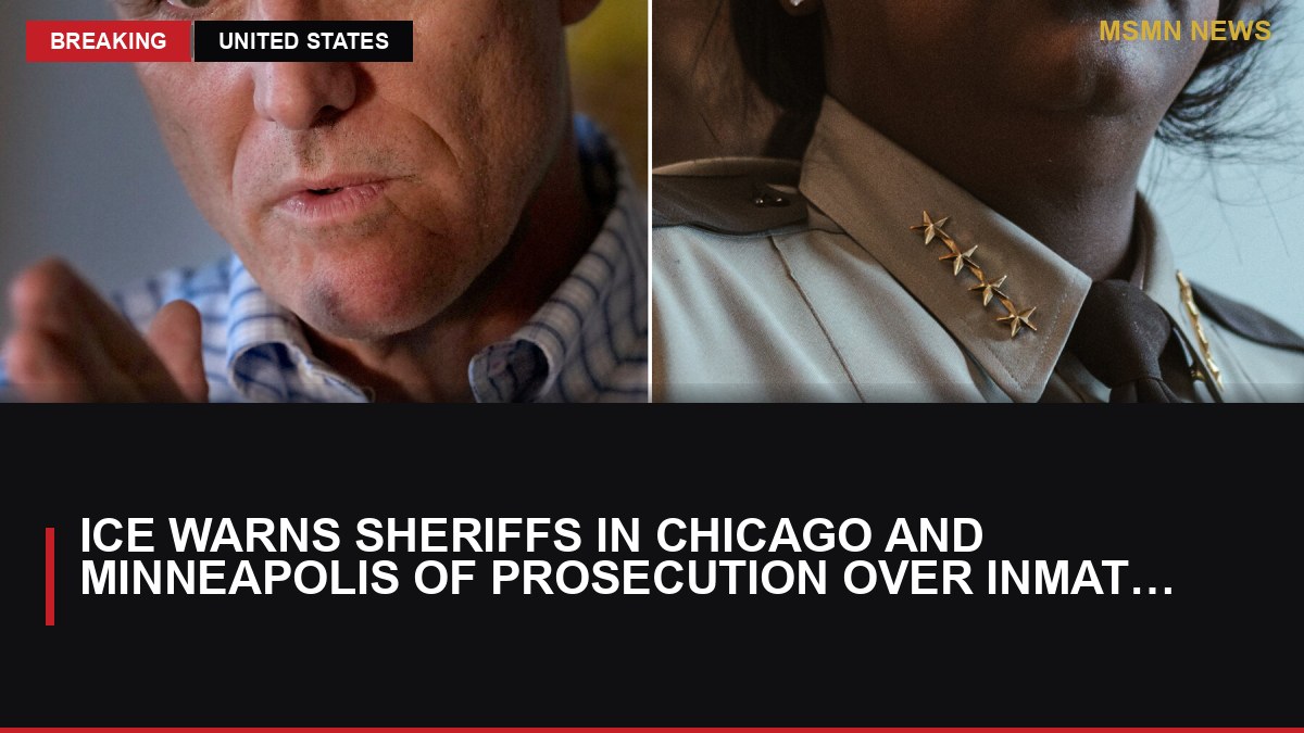 ICE Warns Sheriffs in Chicago and Minneapolis of Prosecution Over Inmate Access: MSMN News — image from NYT US