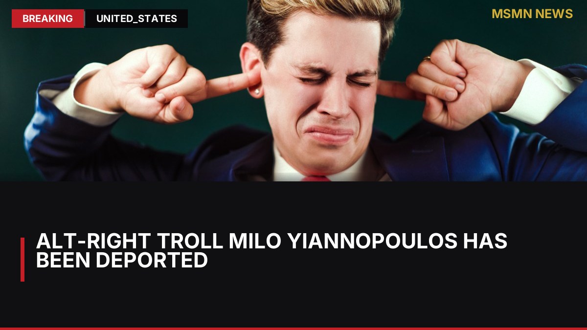 Alt-right troll Milo Yiannopoulos has been deported: MSMN News — image from The Verge