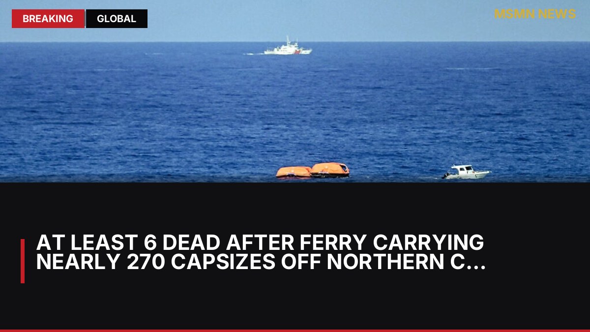 At least 6 dead after ferry carrying nearly 270 capsizes off Northern Cyprus: MSMN News — image from Times of Israel