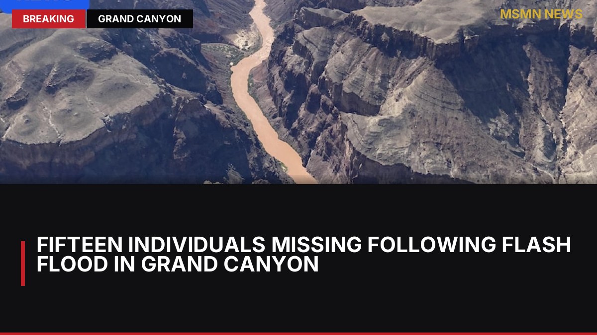 Fifteen Individuals Missing Following Flash Flood in Grand Canyon: MSMN News — image from ABC Australia