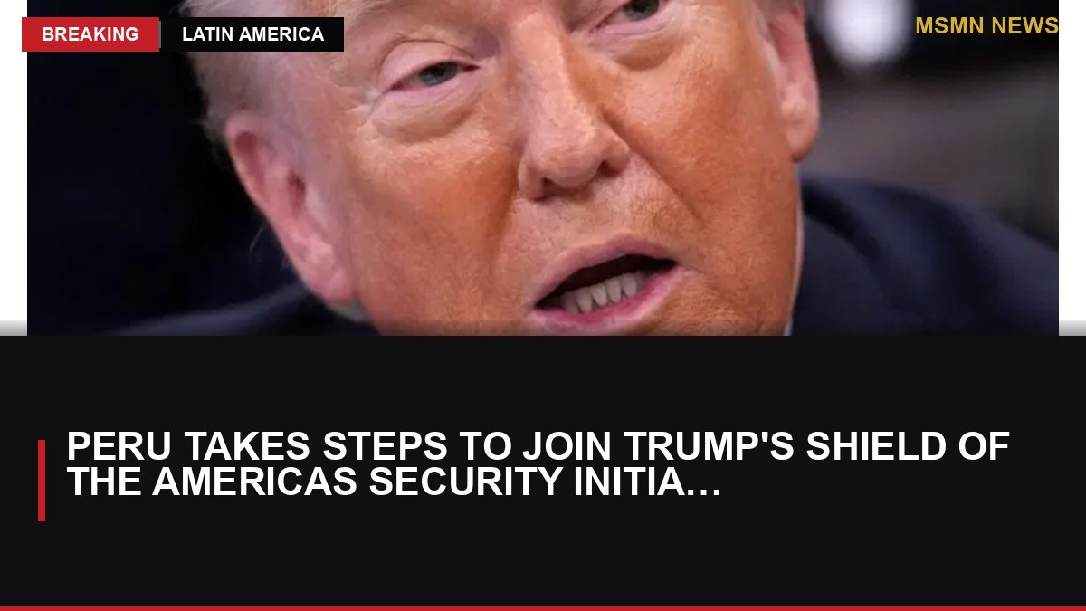 Peru Takes Steps to Join Trump's Shield of the Americas Security Initiative: MSMN News — image from Daily Post Nigeria