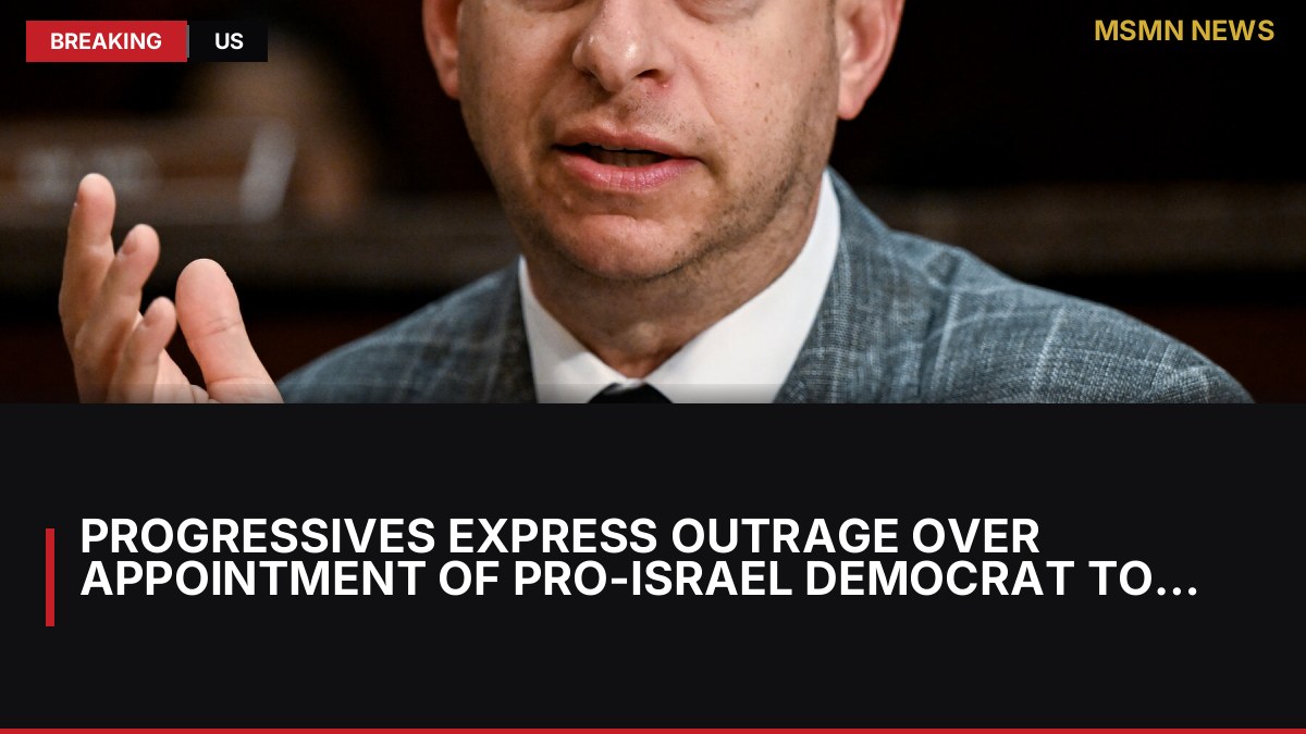 Progressives Express Outrage Over Appointment of Pro-Israel Democrat to House Subcommittee: MSMN News — image from NYT US