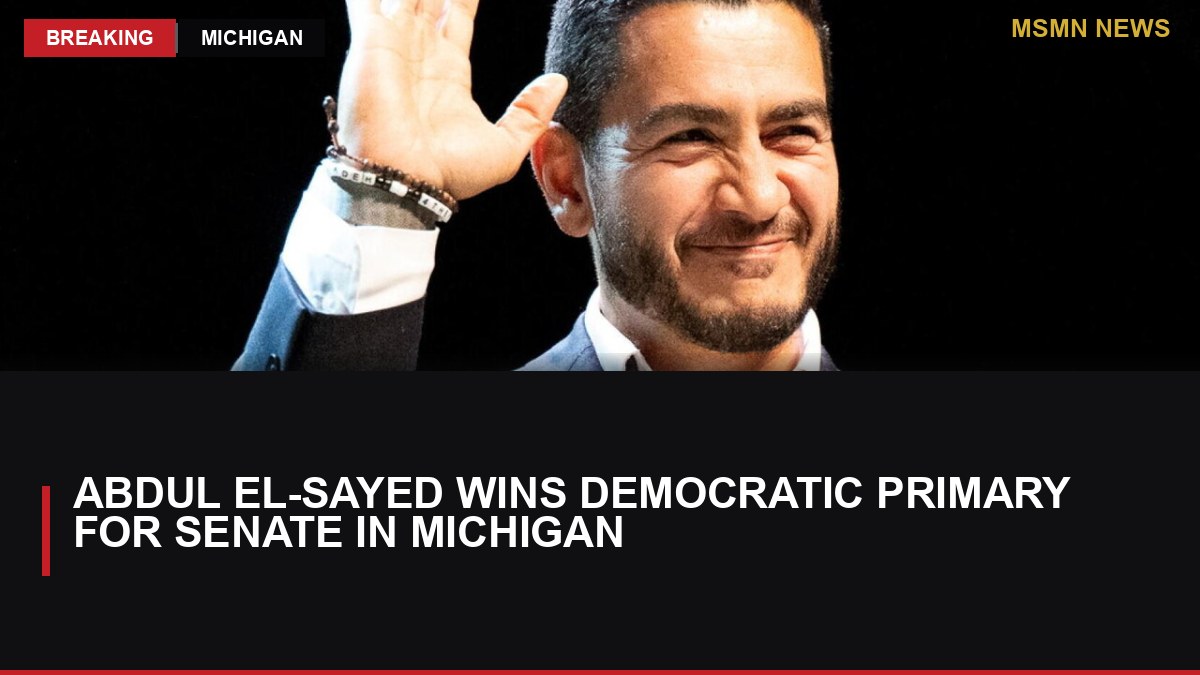 Abdul El-Sayed Wins Democratic Primary for Senate in Michigan: MSMN News — image from ANSA Italy