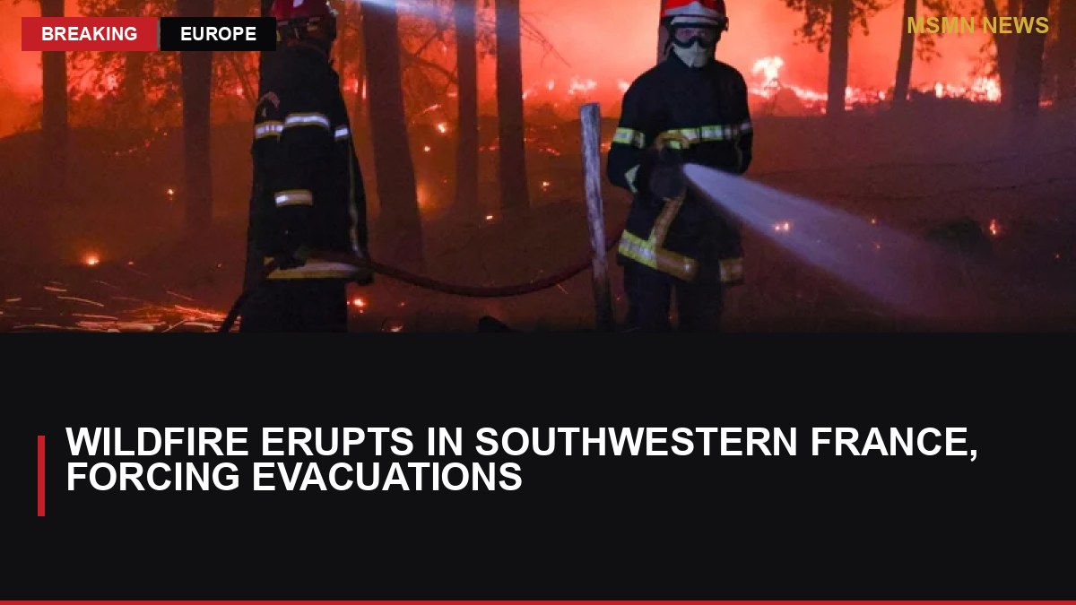 Wildfire Erupts in Southwestern France, Forcing Evacuations: MSMN News — image from RTE News