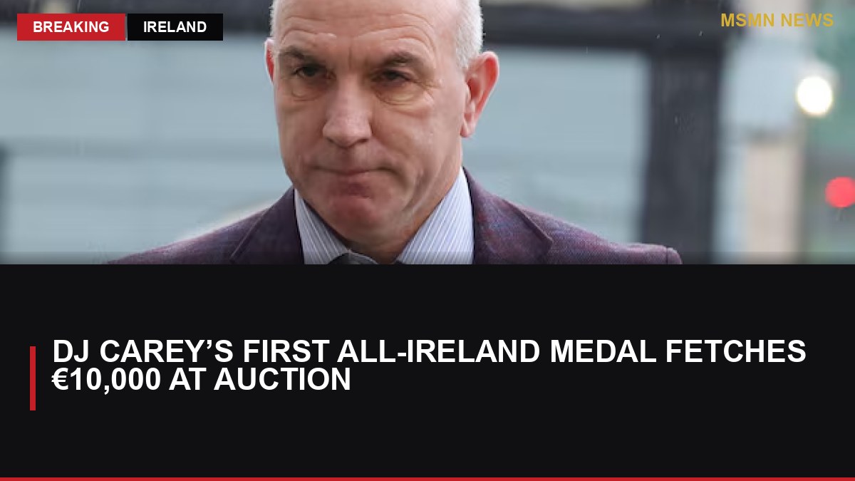 DJ Carey’s First All-Ireland Medal Fetches €10,000 at Auction: MSMN News — image from Irish Times